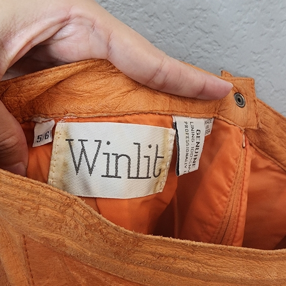 Vintage Winlet Leather Pencil Skirt - Picture 8 of 8